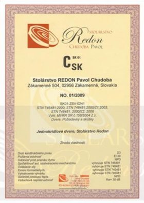 Certifikát 2
